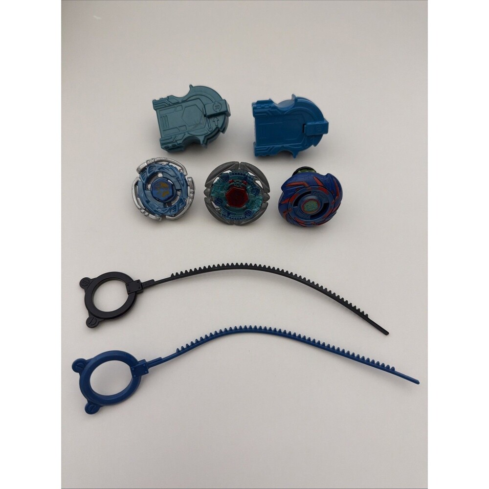 Beyblade Metal Fusion Lot Cyber Pegasus, Flame Byxis, Tornado Lacerta w/launcher
